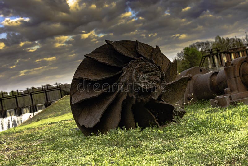 Rusted part from old mill