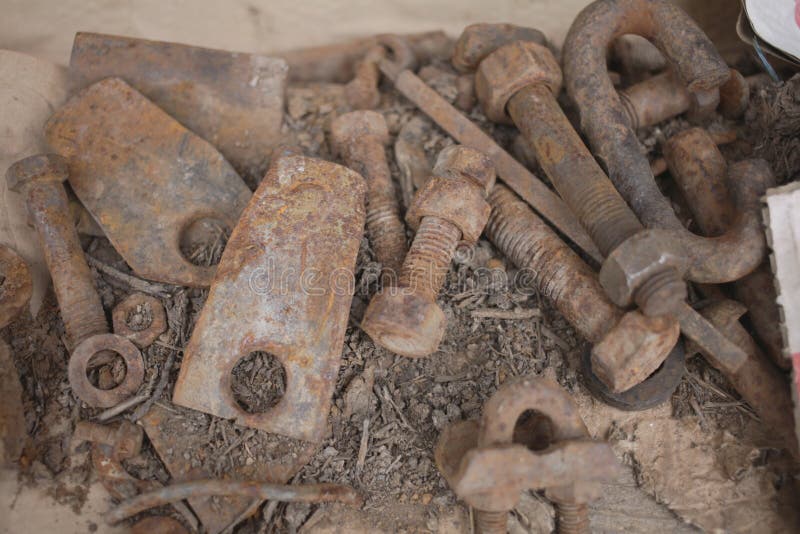 Rusted screws stock photo. Image of construction, white 24071510