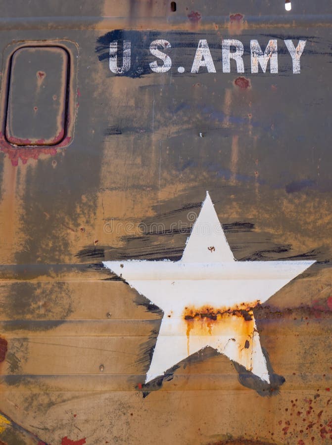 Rusted star from the Us Army