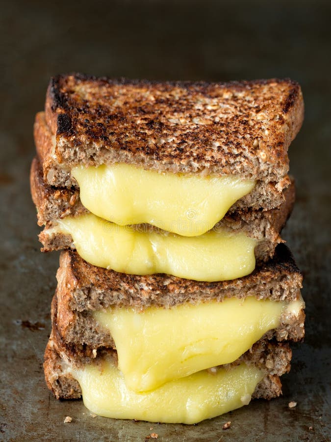 Rustic American Grilled Cheese Sandwich Stock Photo Image of grilled