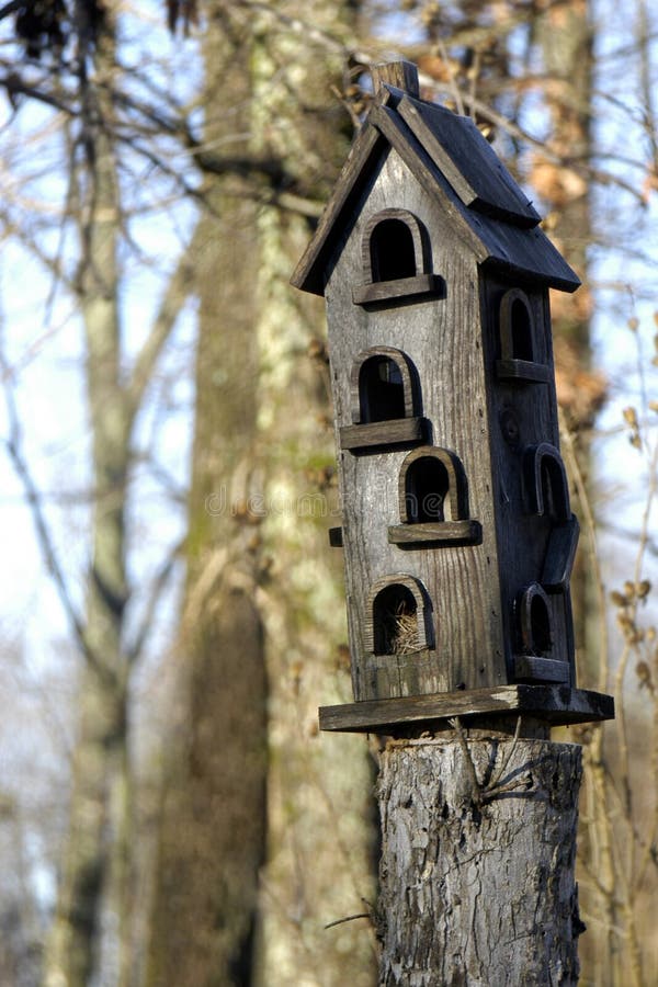 Rustic Birdhouse stock image. Image of weathered, nature ...