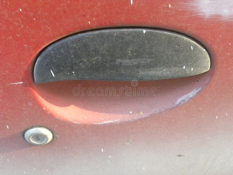 Rustic Black Color Car Door Handle Stock Photo Image of paint, modern