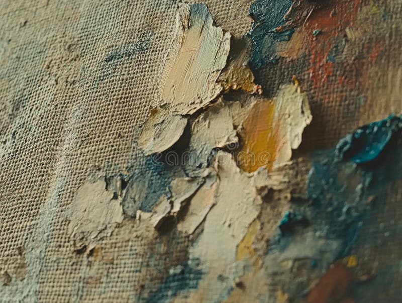 A rustic design with vintage layers of natural beige weathered patterns on a textured abstract art canvas wall stock images