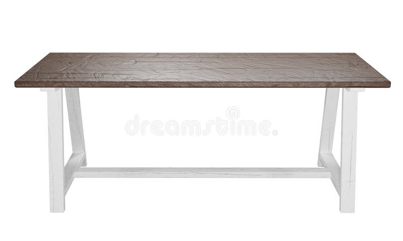 Rustic, empty table isolated on white background with clipping path included. 3D render. vector illustration Rustic, empty table isolated on white background with clipping path included. 3D render. vector illustration