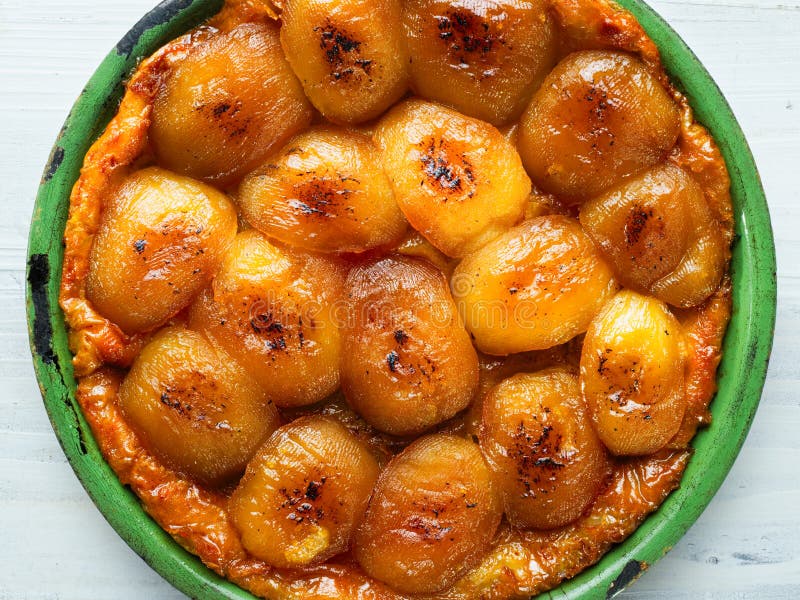 Rustic Golden French Apple Tarte Tatin Stock Photo - Image of tatin ...