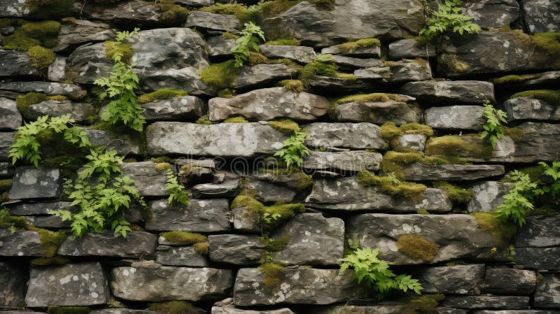 Rustic grey stone wall stock photos