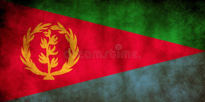 Rustic, Grunge Eritrea Flag stock photos