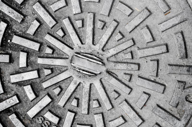 Rustic Grunge Manhole Cover Texture Stock Photo Image of hole, covers