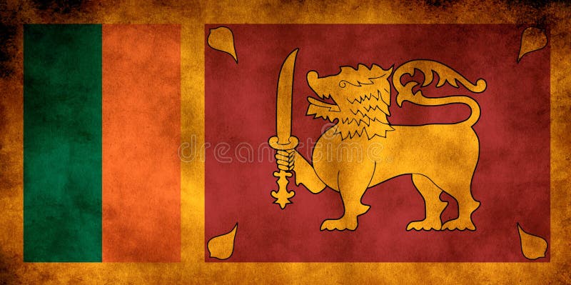 Rustic, Grunge Sri Lanka Vlag