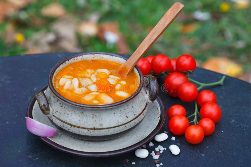Rustic Kidney Bean Soup with Beans and Carrots Stock Photo Image of