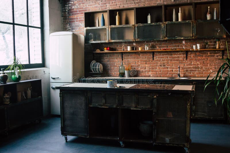 Rustic kitchen interior royalty free stock photography Rustic kitchen interior royalty free stock photography