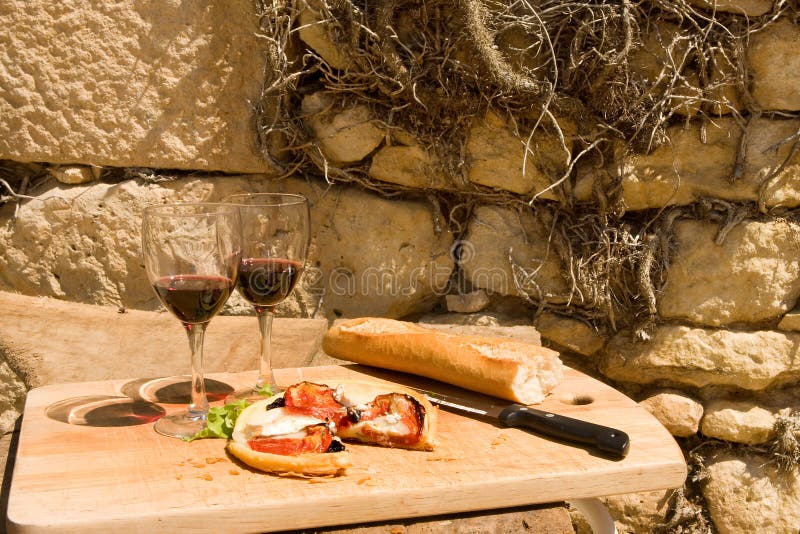 Rustic lunch in France royalty free stock photo Rustic lunch in France royalty free stock photo
