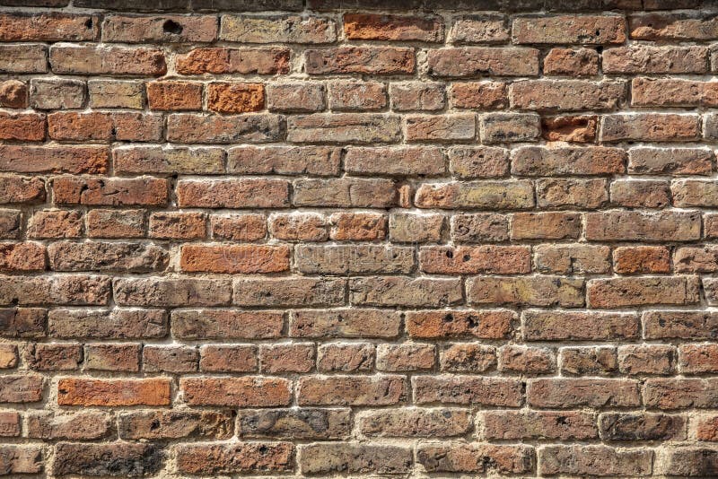 A Rustic and Old Looking Brick Wall with Textured Brickwork Stock Photo ...