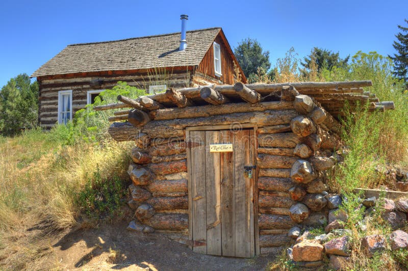 Rustic Old Time Log Cabin And Root Cellar