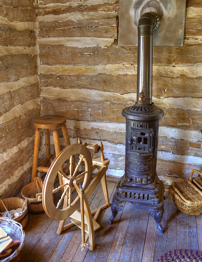 Rustic Old Time Log Cabin Spinning Room