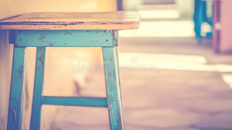 Rustic scaun de metal alee vreme lumina soarelui cafe royalty free stock photos