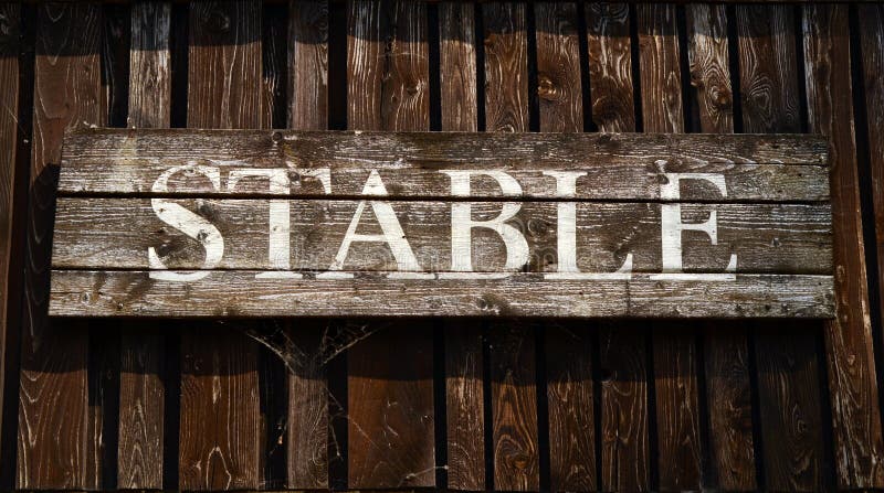 Rustic Stable Sign royalty free stock photography Rustic Stable Sign royalty free stock photography