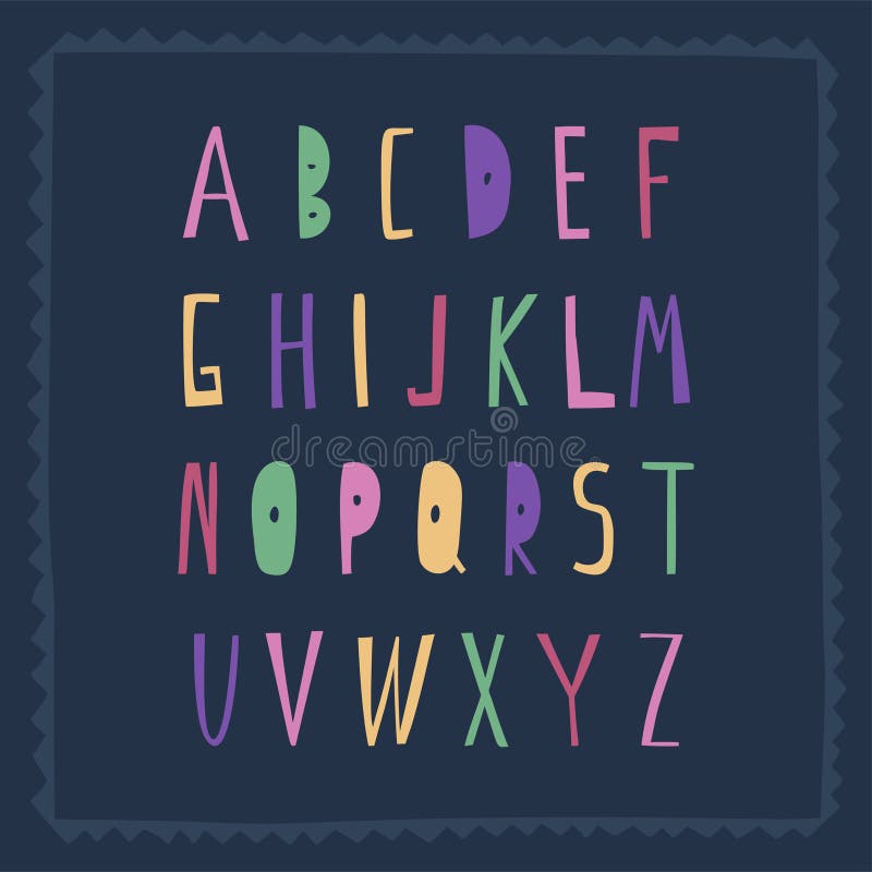 Rustic unique alphabet stock vector. Illustration of education 117394604