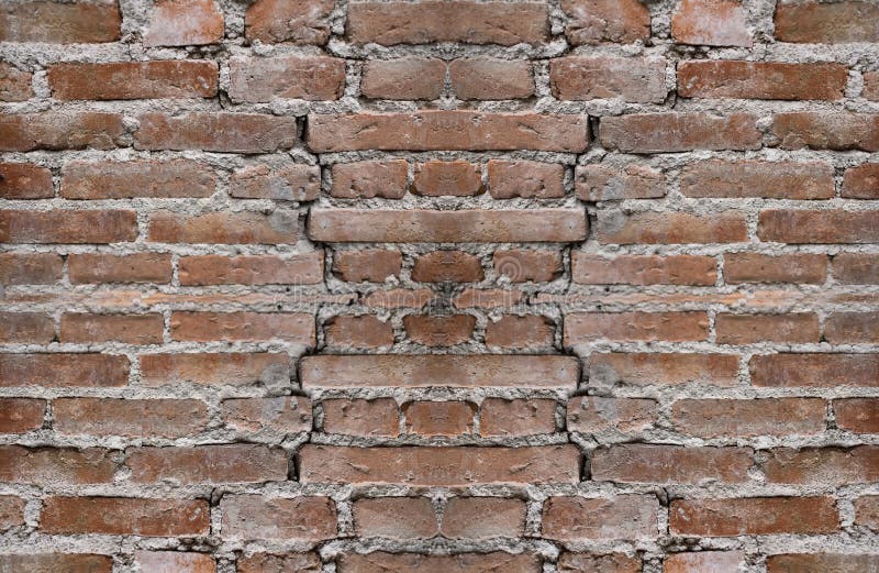 Rustic Weathered Old Brick Wall with Crack Patches Texture for