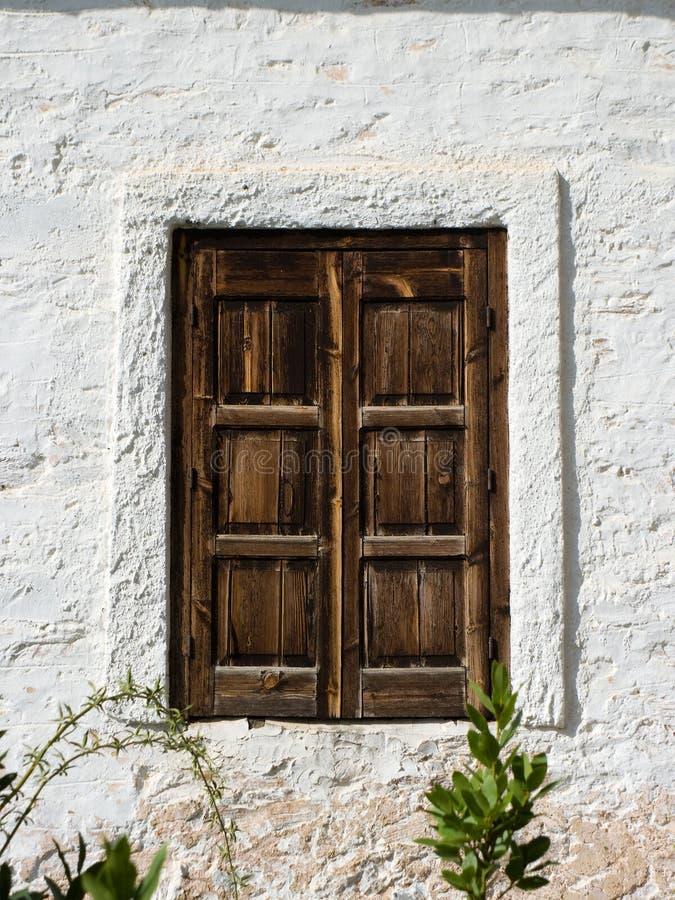 Rustic Window Wooden Closed Stock Image Image of wall, cabin 10731749