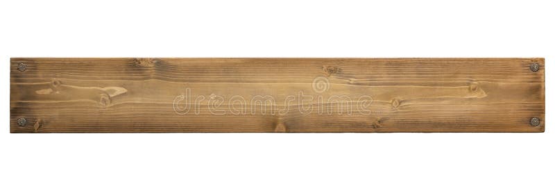 Rustic wooden board with nails. Isolated brown plank. Timber plank backdrop stock images, royalty-free photos and pictures