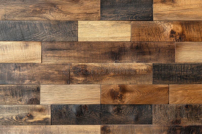 Rustic wood wall paneling texture background brown tones stock illustration