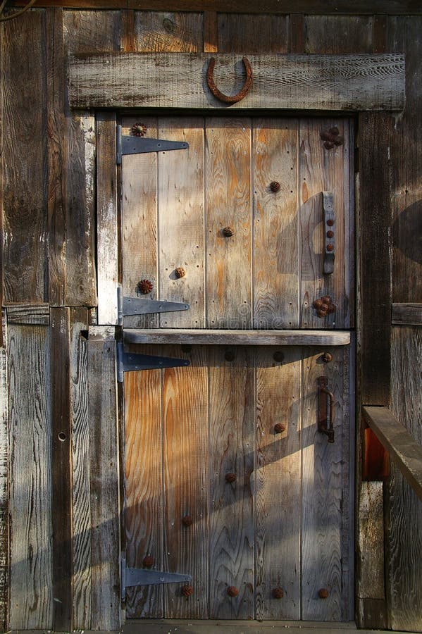 Rustic wooden barn door stock image. Image of travel, primitive 1970645