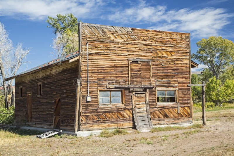 Rustic Wooden Old Store Front Building Stock Image - Image