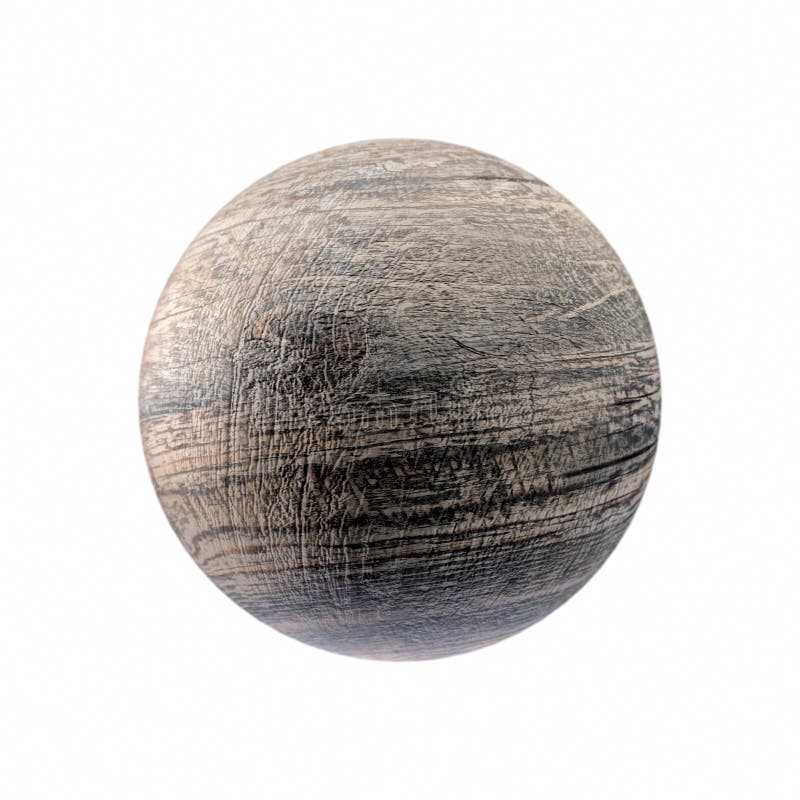 Rustic wooden sphere royalty free illustration