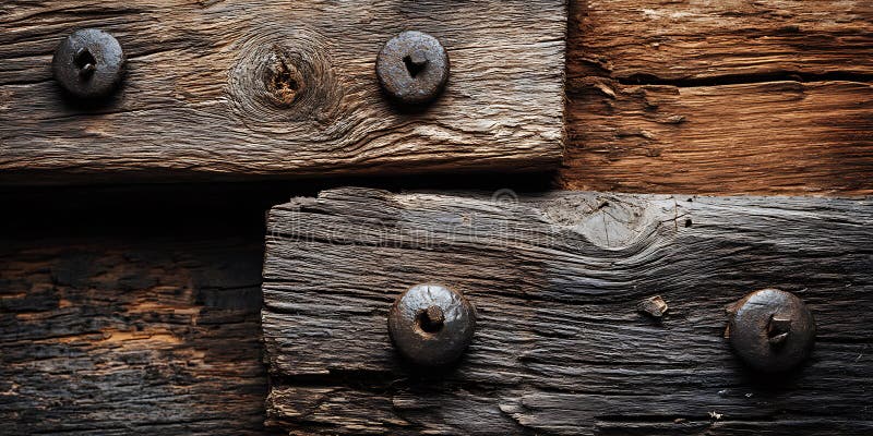 Rustic Wooden Texture Dark Brown Gray Background royalty illustrazione gratis