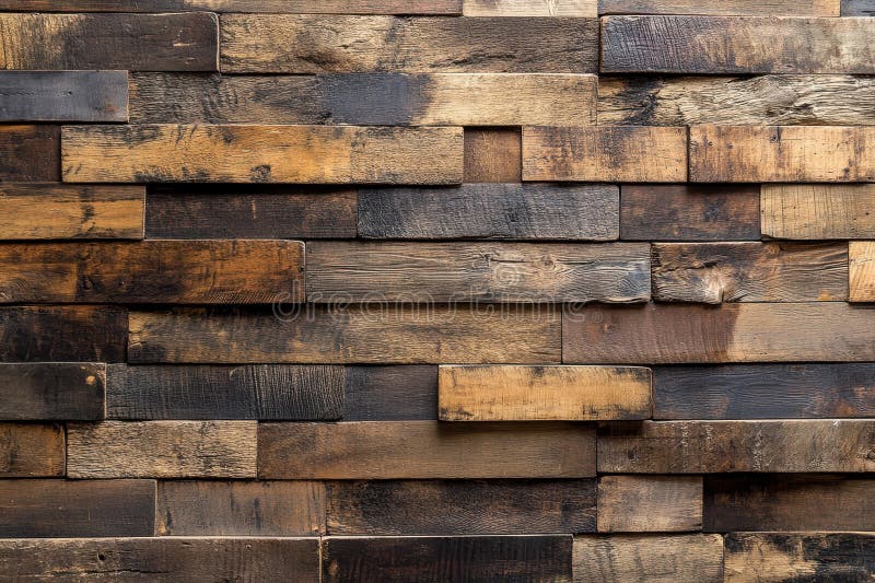 Rustic Wooden Wall Paneling Textured Background vector illustration
