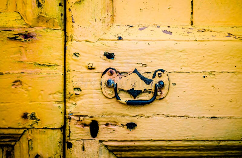 Rustic Yellow Front Door