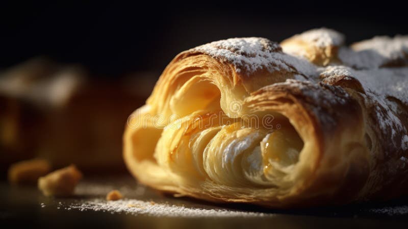 Rustig glädje : stängning av vattendrag apfelstrudel vektor illustrationer