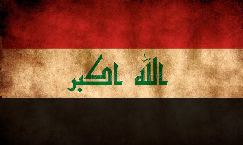 Der Irak-Flagge Gemalt Auf Männlicher Hand Wie Einem Gewehr