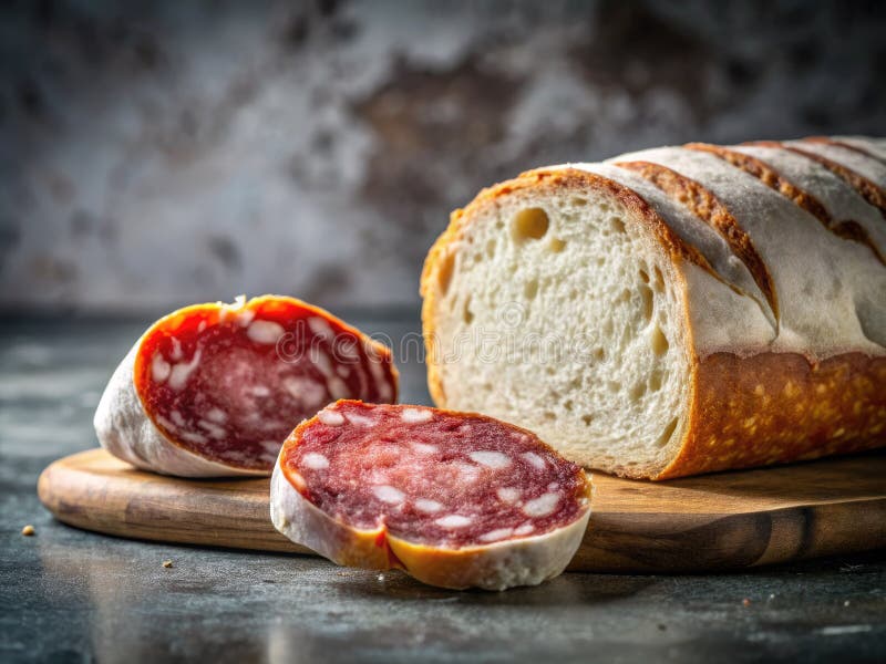 Rustikale galicia Pfanne de galicia Brot und alami ein minimalistisches Essen noch Leben mit subtilen Formen vektor abbildung