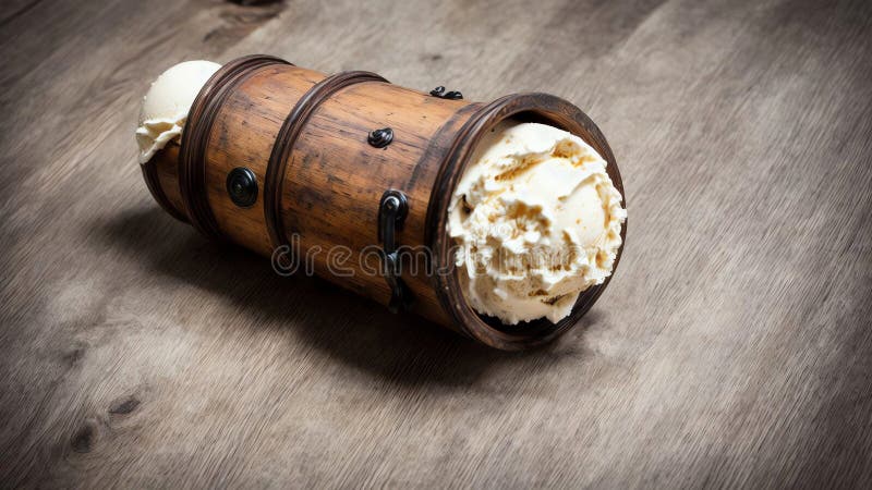 Rustikale hausgemachte Eiscreme Churnai erzeugt vektor abbildung