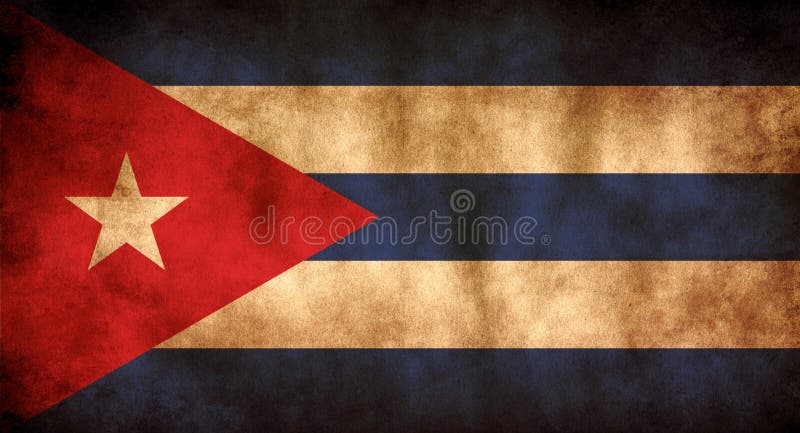 A rustic grunge Cuba flag with a sepia tone. A rustic grunge Cuba flag with a sepia tone