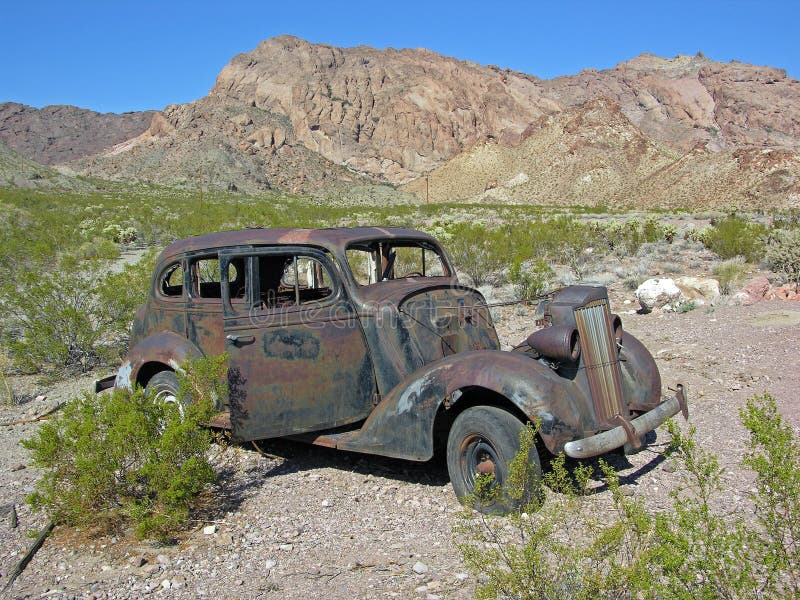 stock photo rusting car desert environment near nelson nevada image shows abandoned ghost town was originally called image