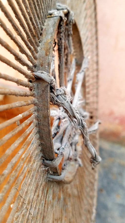 Rusting Fan Wth Blur Background Stock Image - Image of brush, hand:  181386485