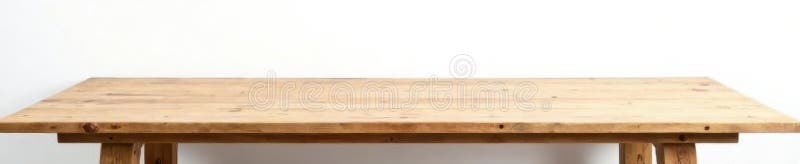 Rustiskt lätt träbord mot rent vit bakgrundsbild, fotografiskt skrivbord vektor illustrationer