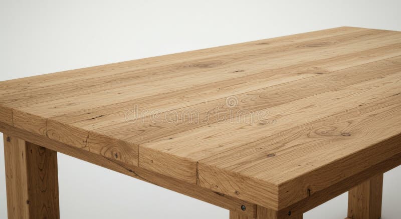 Rustit Light Brown Wooden Table med synlig spannmål royaltyfri illustrationer