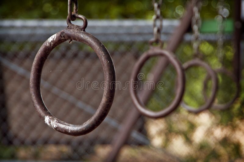 Playground rings stock photo. Image of recess, school, late 253890