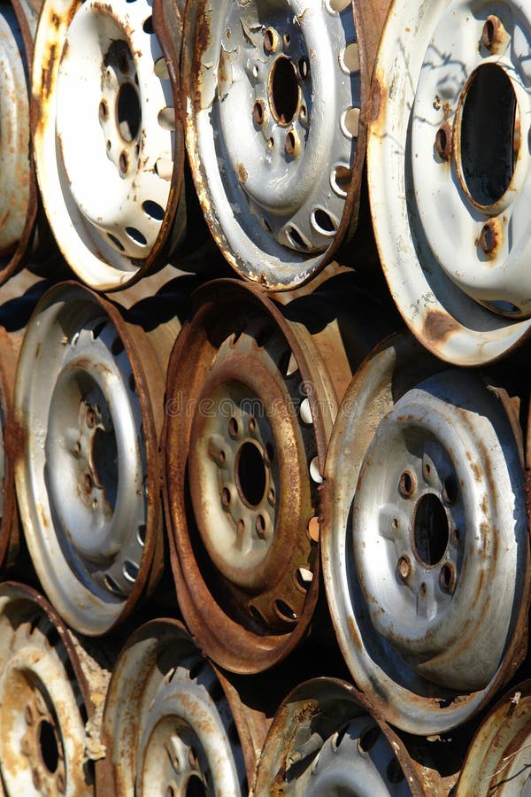 Rusty car rims stock photo. Image of metal, circle, wheel 4608806