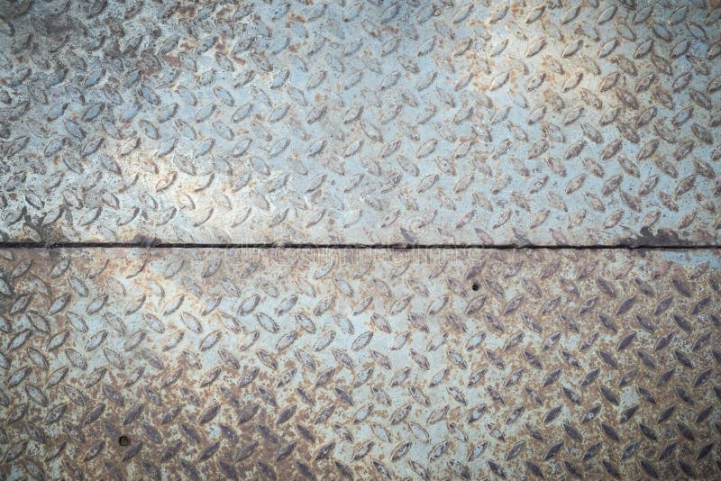 Rusty Checkered Steel Plates Texture Stock Image Image of grid