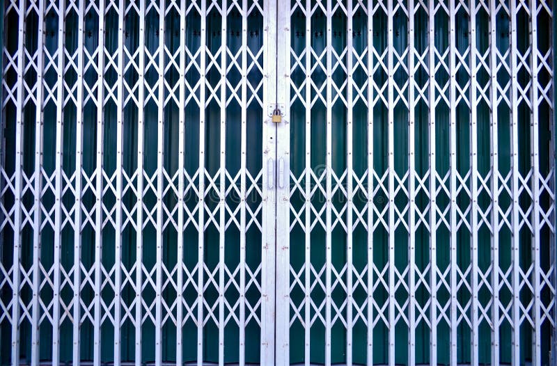 Rusty Dirty Iron Gate, Asian Front Door Grunge Texture for Background