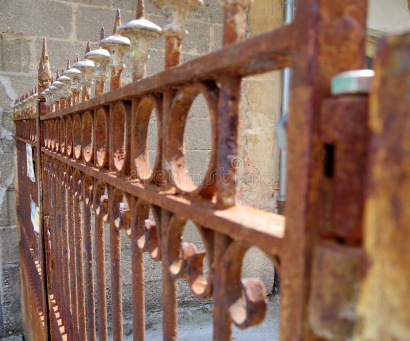 Wrought Iron Gate Full of Rust Stock Photo Image of rusted, weathered