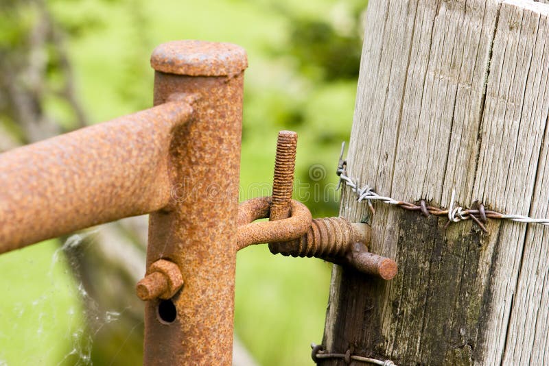 Rusty Gate Hinge stock image. Image of hinge, opening 3683963