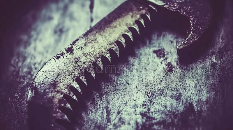 Rusty hand saw, grunge texture, workshop, close-up, DIY stock images