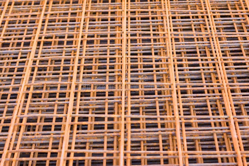 Rusty iron net ferro-concrete