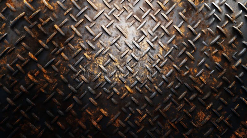 Rusty iron sheet with textured pattern background. ai generative royalty free illustration